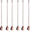 6 Pcs 12 Inch Bar Mixing Spoon Cocktail Spoon Stainless Steel Bar Long Spoon by SZLFSX