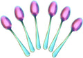 Demitasse Espresso Spoons, 4 Inches Stainless Steel Coffee Spoons（Rainbow) by Wesdxc56