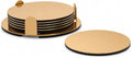 IKEA Glattis Coasters With Holder Brass Color 6 pack Size 3" 503.430.05 by IKEA