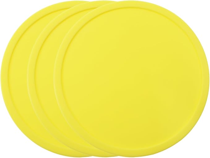 ONLYKXY 3 Pieces 3.93 Inch Silicone Coasters, Round Coasters by Unknown