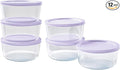 12-Piece Glass Food Storage Containers Set | 4-Cup, Leakproof | Microwave by DuraLiving