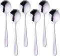 Buyer Star Bouillon Spoon Sets, 7-Inch Round Soup Spoons, Stainless Steel by BuyerStar