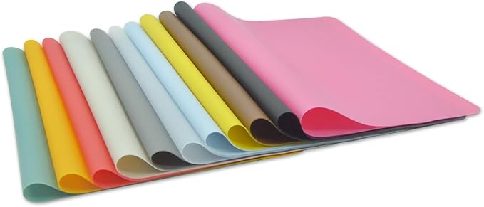 Silicone Placemats, Food-Grade Non-Slip Waterproof, Dining, Stain Resistant, Countertop Protector, Kitchen Counter Mat, Heat Resistant, Baking mat Dishwasher Safe (15.7x11.8Inch-4pack, Yellow)