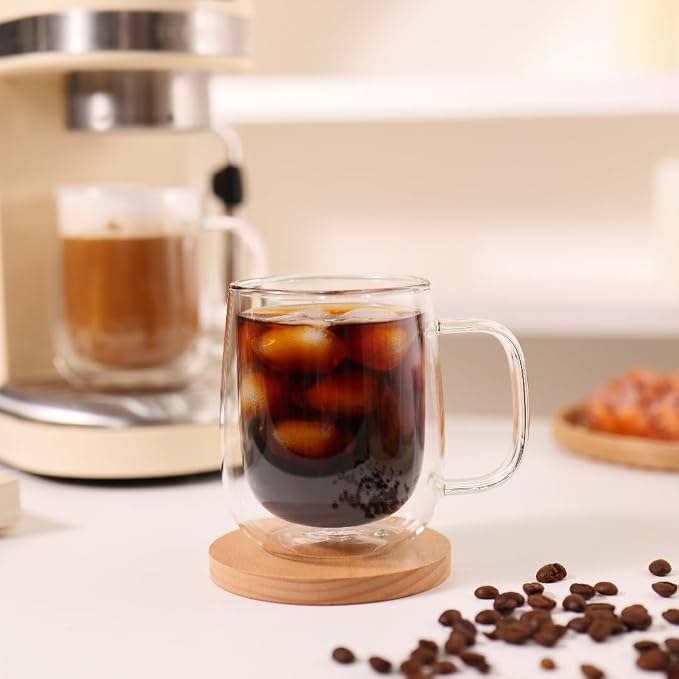 CNGLASS Large Double Wall Glass Coffee Mug 15.2oz - Image 7