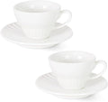 2 oz White Espresso Cups Set of 2, Ceramic Cappuccino Cups by YINUOWEI