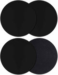 Black Coasters Set of 4, Solid Color Farmhouse Black Soft Absorbent Coasters by PIEPLE