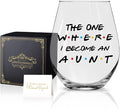 Perfectinsoy The One Where I Become an Aunt Wine Glass Gift Box, Wine Glass by Perfectinsoy
