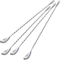 Bar Spoon Cocktail Mixing Stirrers, 12” Long Handle, Long Drink Spoons by Briout