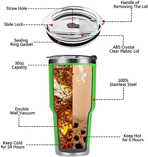 D·S 30 oz Lime Tumbler Double Wall Vacuum Insulated Travel Coffee Mug | Double - Image 4