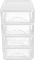 VILLCASE Type Tabletop Organizer with Transparent Dustproof Design White Storage Box for Stationery Cosmetics and Supplies Space-saving Desktop Storage for Office and Study Rooms
