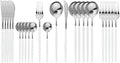 JASHII Flatware Serving Set 24 Piece, Stainless Steel Silverware Set, Modern by JASHII