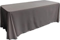 LA Linen Polyester Poplin Washable Rectangular Tablecloth, Stain and Wrinkle Resistant Table Cover 90x132, Fabric Table Cloth for Dinning, Kitchen, Party, Holiday 90 by 132-Inch, Charcoal