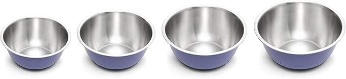 Fox Run Stainless Steel Mixing Bowl, 2.75 Quart Purple Mixing Bowl | Non-Skid - Image 2