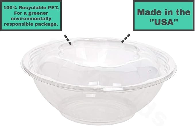 Disposable Plastic Salad Bowls - Image 3