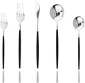 JASHII 30-Piece Stainless Steel Satin Finish Flatware Set, Mirror Polished by JASHII