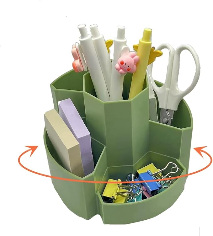 Pencil Pen Holder Desk Organizers Green Desktop Storage Stationery Supplies - Image 2