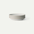MORA Large Plates Set of 4, 10.5 inch Ceramic Pottery Dinner Plates - Microwave, Oven and Dishwasher Safe - Oat
