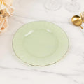 Efavormart 10 Pack | Sage Green 9" Round Plastic Dessert Salad Plates, by efavormart