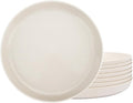 10 Inch Plastic Dinner Plates Set of 8, Microwave Safe Wheat Straw Plates by Homestockplus