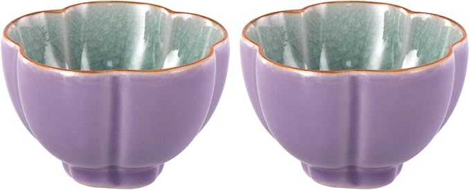 KAMMAK Japanese Tea Cups, 3.3 Oz Small Handmade Ceramic Teacups, Loose Leaf and by KAMMAK