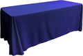 LA Linen Polyester Poplin Washable Rectangular Tablecloth, Stain and Wrinkle Resistant Table Cover 90x132, Fabric Table Cloth for Dinning, Kitchen, Party, Holiday 90 by 132-Inch, Royal Blue