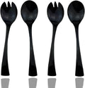 JASHII 18/10 Stainless Steel Mirror Polished Black 2 Pcs Salad Fork & 2 Pcs by JASHII