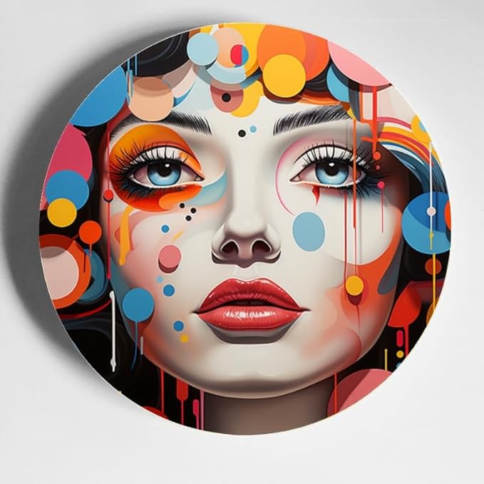 Daisy 10-inch Ceramic Decorative Plate Suitable for Living Room, Kitchen & Office, with Stand & Wall Mount Option DP-636955147