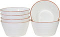 Ceramic Bowls Set of 6, 27oz Deep Soup Bowls for Kitchen Large 6 Inch Bowl for Oatmeal, Cereal,Pasta, Fruit, Salad, Ramen, and Rice Dishwasher & Microwave Safe