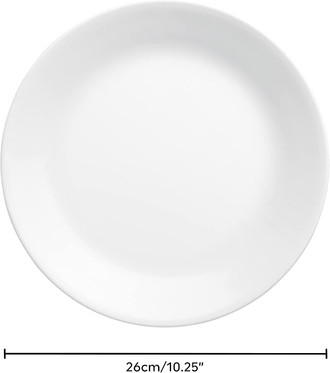 Corelle Vitrelle 4-Pieces 10.25" Glass Dinner Plates Chip & Crack Resistant - Image 2