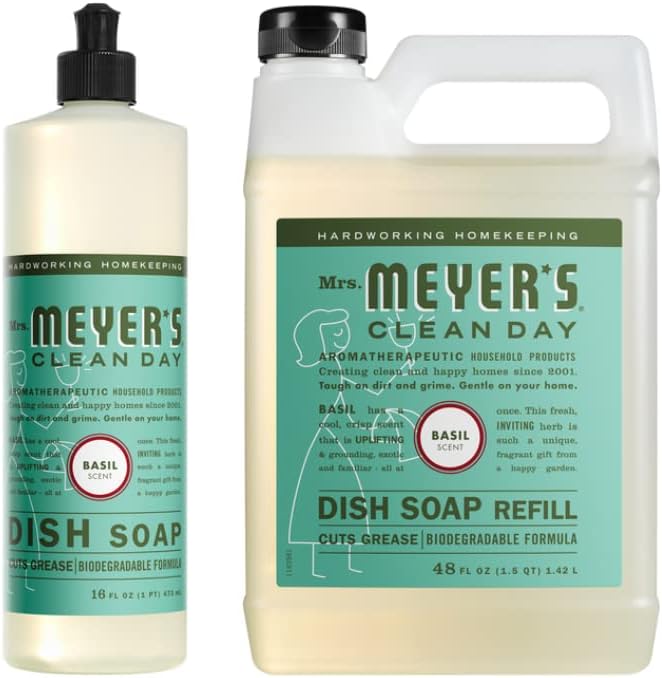 Mrs. MEYER'S Dish Soap Variety Pack Scent 1 Dish Soap, 1 Soap Refill, 1 CT