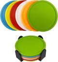 6 Pieces Silicone Coasters, Cup Coasters for Drinks, Heat Resistant Glass Cushion, Coffee Coaster for Table, Desk, Kitchen, Office, Bar Furniture Protection, Hot Cup Mat (Mix Color)