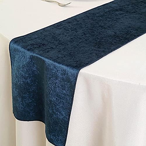 10 pcs 12x108-Inch Navy Blue Premium Velvet Table Runners Wedding Reception by BalsaCircle