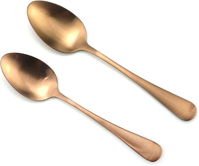 JASHII Modern Royal 20 Pcs Matte Rose Gold 18/10 Stainless Steel Utensils Cutlery Dinnerware Set w/ 4 Pcs Straw, Knife Fork and Spoon Flatware Set for Wedding Festival Christmas Party Service for 4