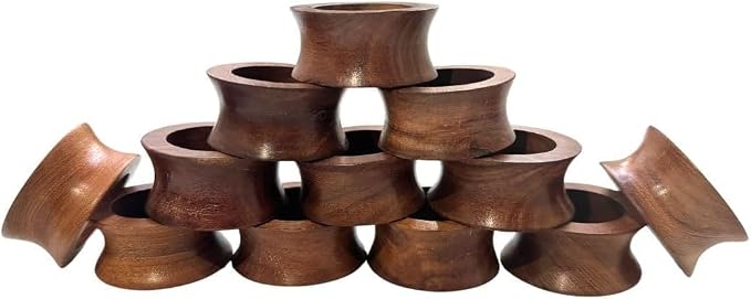 Napkin Rings for Dining Table, Classic Farmhouse Style, Holiday and Party Decor - Image 3