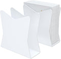 SILUT 2 Pack Napkin Holder for Table, Acrylic Napkins Holder, Compact Napkin Dispenser for Kitchen Table, Cocktail Napkin Holder for Bar, Banquet, Restaurant, Freestanding Napkins Holder - White