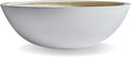 6.9" H x 19.7" D Round Bowl Fiberstone Planter for Succulent and Lotus with Drainage Hole, Smooth Finishes, Weather Resistant, Included 2 Extra Coco Mats (White, 17.9" Pot Opening)