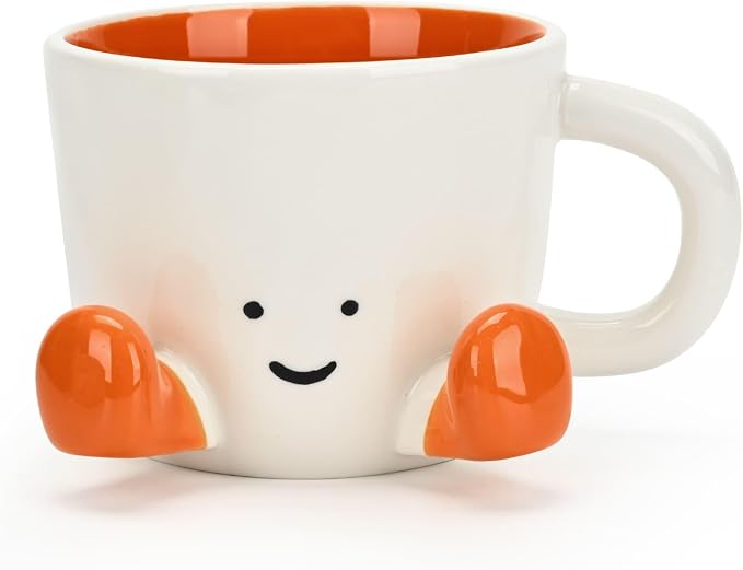 Coffee Mugs, Cute funny Mug For Women, 12.8oz/380ml Unique Ceramic Coffee Tea by EWCEFIE