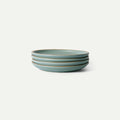 MORA Large Plates Set of 4, 10.5 inch Ceramic Pottery Dinner Plates - Microwave, Oven and Dishwasher Safe - Iris