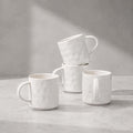 HaWare Coffee Mugs Set of 4, 14 Ounce, Speckled White | Stoneware Latte Mugs by HaWare