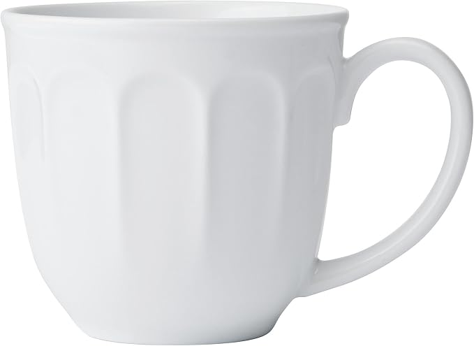 Fitz and Floyd Everyday Vintage Scalloped Set of 4 Porcelain Coffee Tea Mugs - Image 2