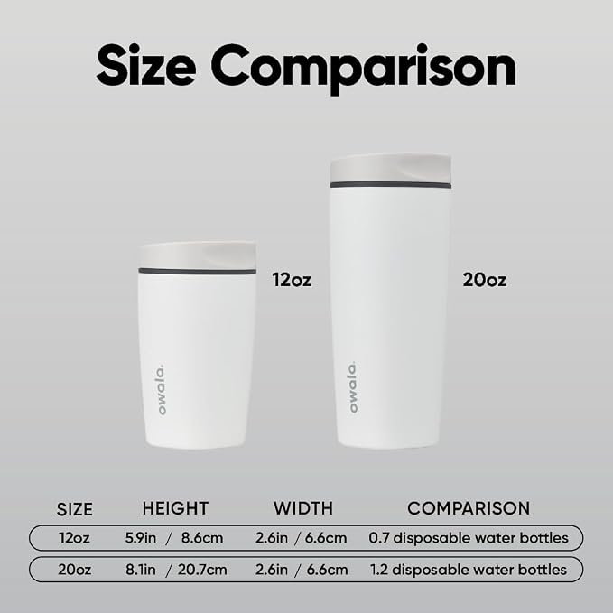 Owala SmoothSip Slider Insulated Stainless Steel Coffee Tumbler, Reusable Hot - Image 5