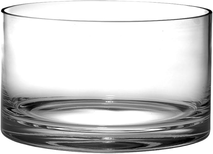 Barski - European Quality Glass - Handmade - Thick Straight Sided Salad Bowl - 10" Diameter - Made in Europe