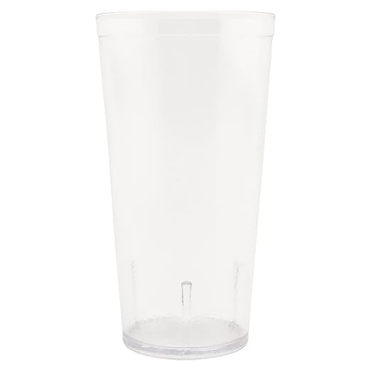 G.E.T. 6632-1-CL-EC Heavy-Duty Plastic Restaurant Tumblers, 32 Ounce, by GET