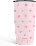 SANDJEST Heart Tumbler 20oz, Stainless Steel Travel Cup by SANDJEST
