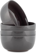 Elanze Designs Bistro Glossy Ceramic 7 inch Dinnerware Bowls Set of 4 by ElanzeDesigns