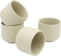 Ceramic Teacups Set of 4, 3oz Handleless Kung Fu Cup by Unknown