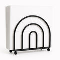 Napkin Holder for Table Countertop, Modern Decorative Sturdy Iron Black Metal by DIVINEGLANCE