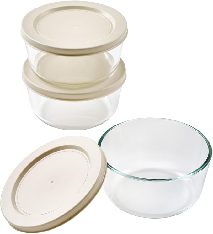 6-Piece Glass Food Storage Containers Set | 2-Cup, Leakproof | Microwave - Image 3
