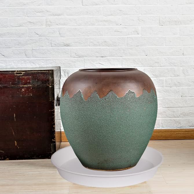 4 Pack of 19 inch Plant Saucer, 2.7" Depth Tray, Large Deep Garden Plastic - Image 3