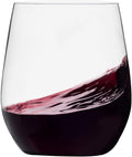 Munfix Disposable Plastic Wine Glasses, Stemless 12 oz Clear Shatterproof Cups by Munfix